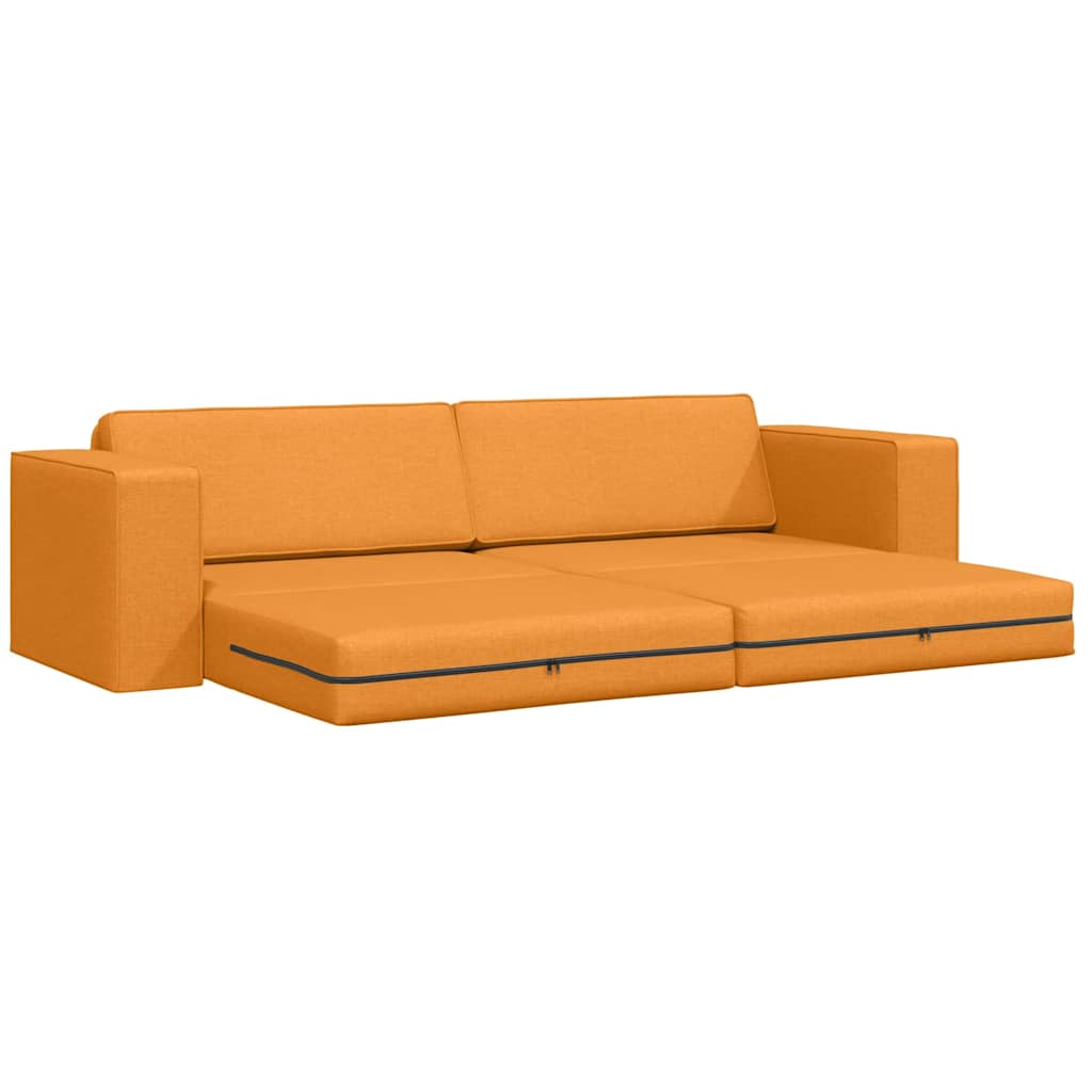 Divano Letto Giallo scuro 245 x 78 x 77 cm Tessuto