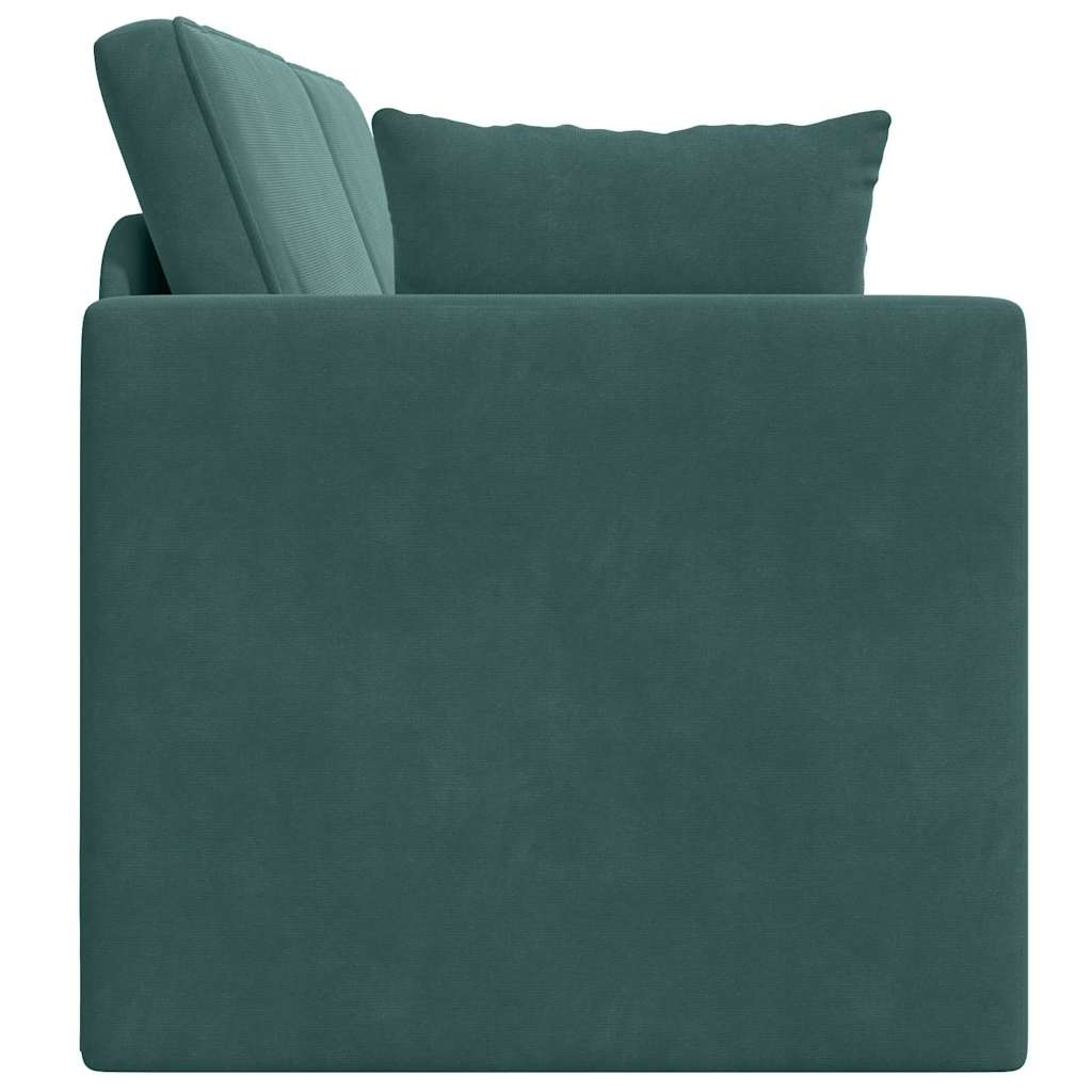 Divano Letto Verde scuro 213 x 76 x 77 cm Velluto