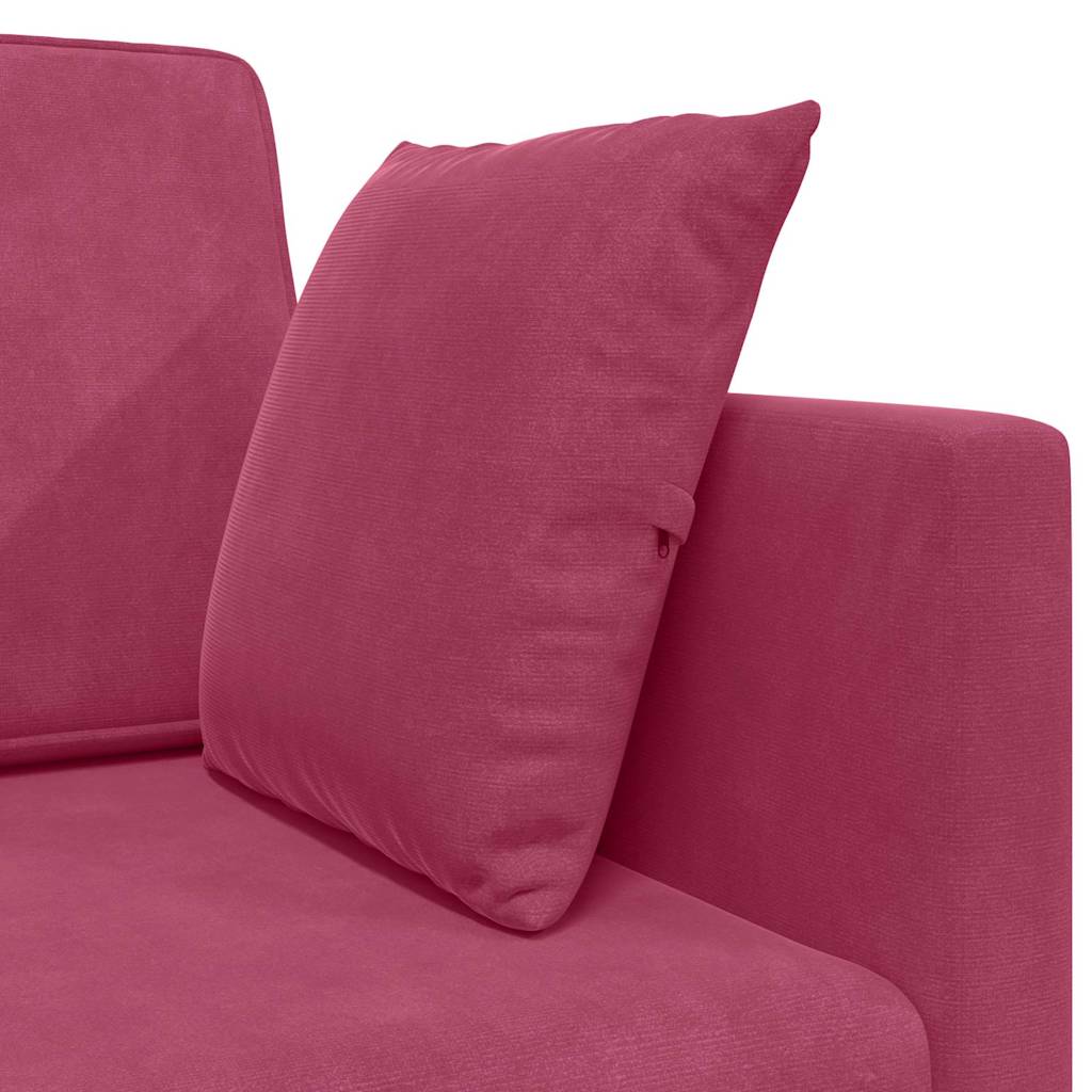 Divano Letto Rosso Vino 213 x 76 x 77 cm Velluto