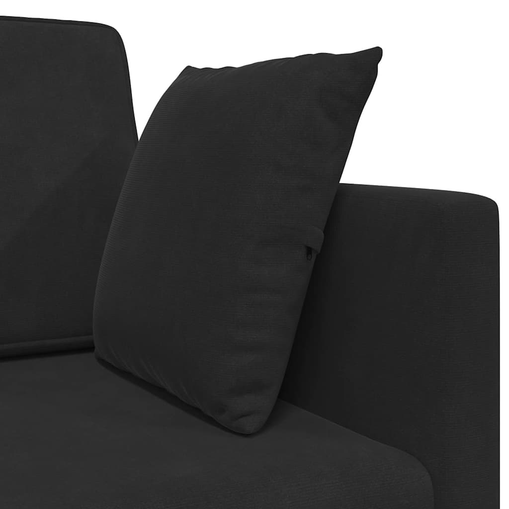 Divano Letto Nero 213 x 76 x 77 cm Velluto