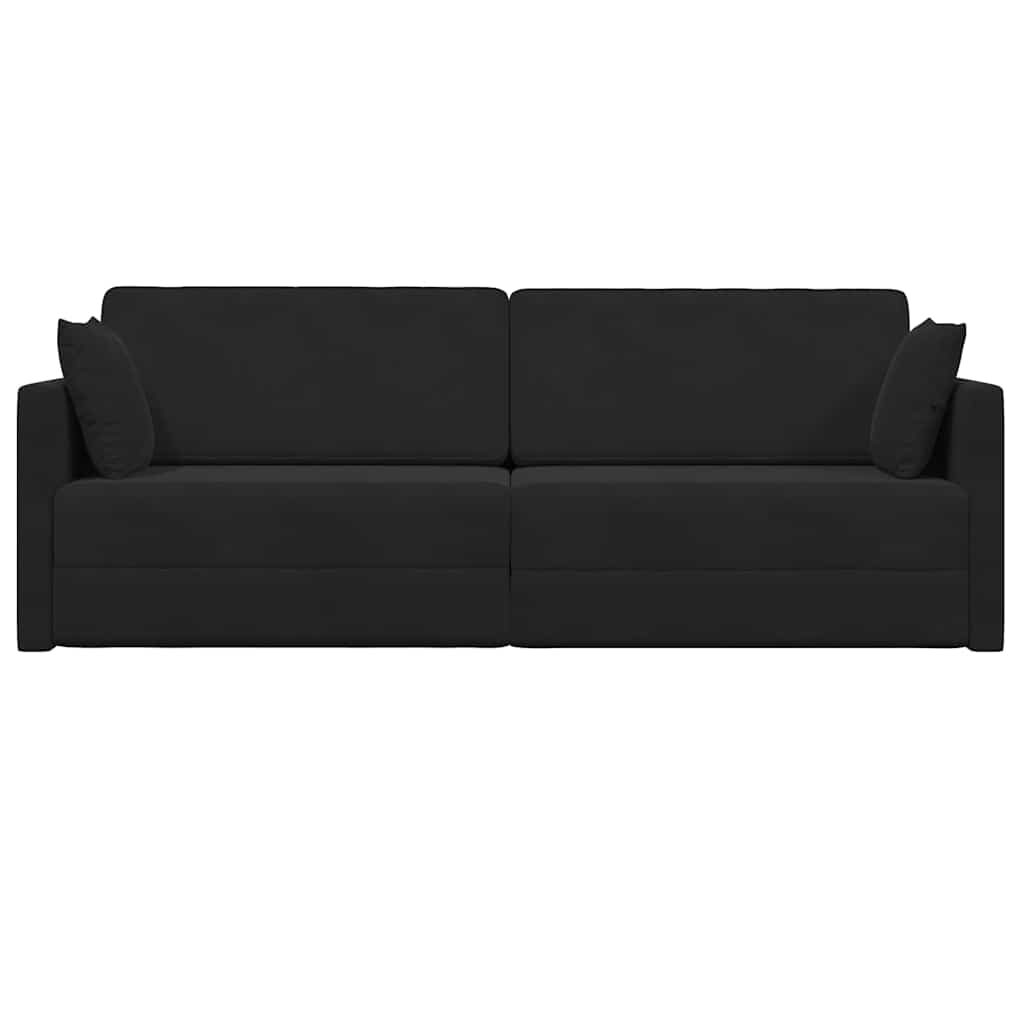 Divano Letto Nero 213 x 76 x 77 cm Velluto