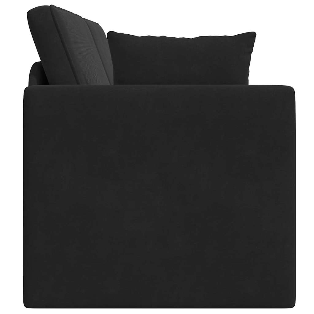 Divano Letto Nero 213 x 76 x 77 cm Velluto