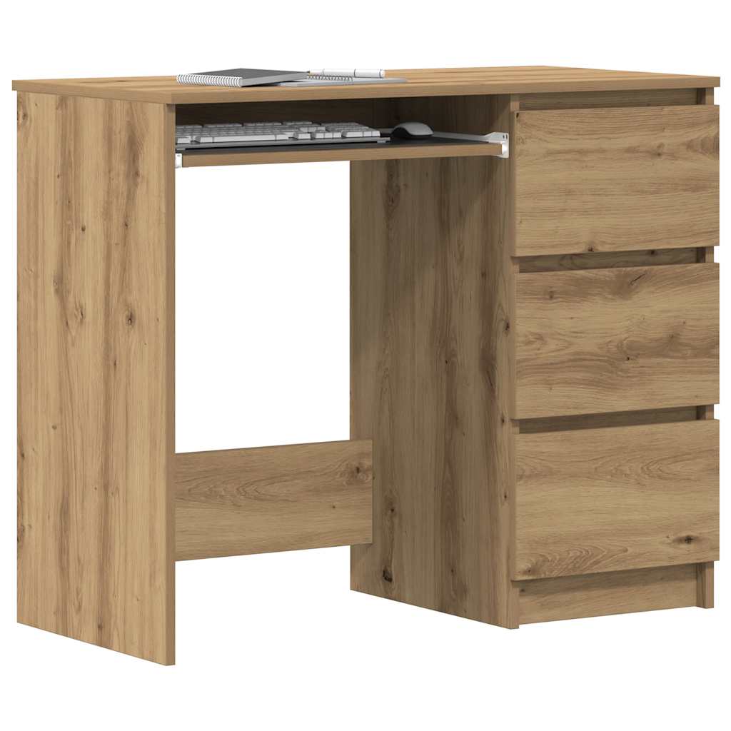 Scrivania Rovere Artigianale 90x45x76 cm in Legno Multistrato - homemem39