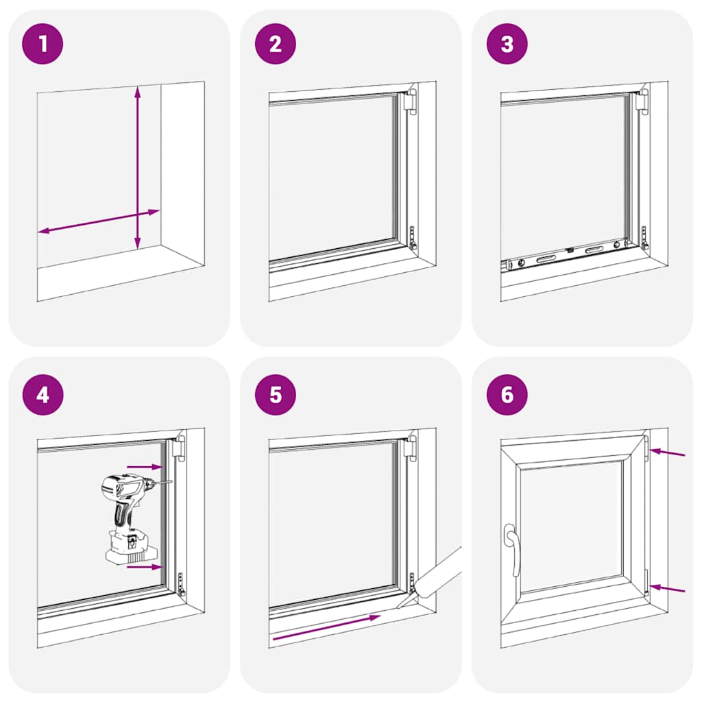 Finestra per cantina "RISOR" 50x50 cm anta ribalta DIN destra bianca