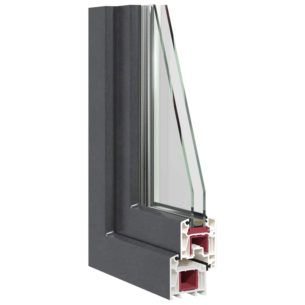 Finestra Seminterrato RISOR 100x40 cm Tilt 2 Vetri Antracite - homemem39