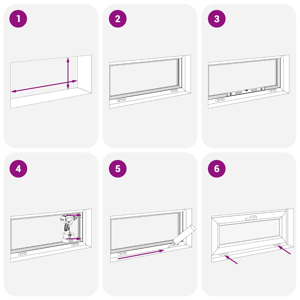 Finestra Seminterrato RISOR 100x40 cm Tilt 2 Vetri Antracite