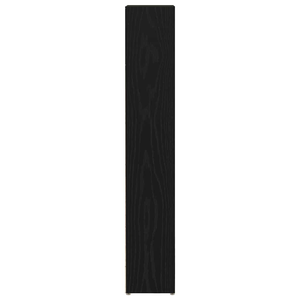 Scaffali Porta CD 2 pz Rovere Nero 21x16x93,5 cm in Truciolato - homemem39