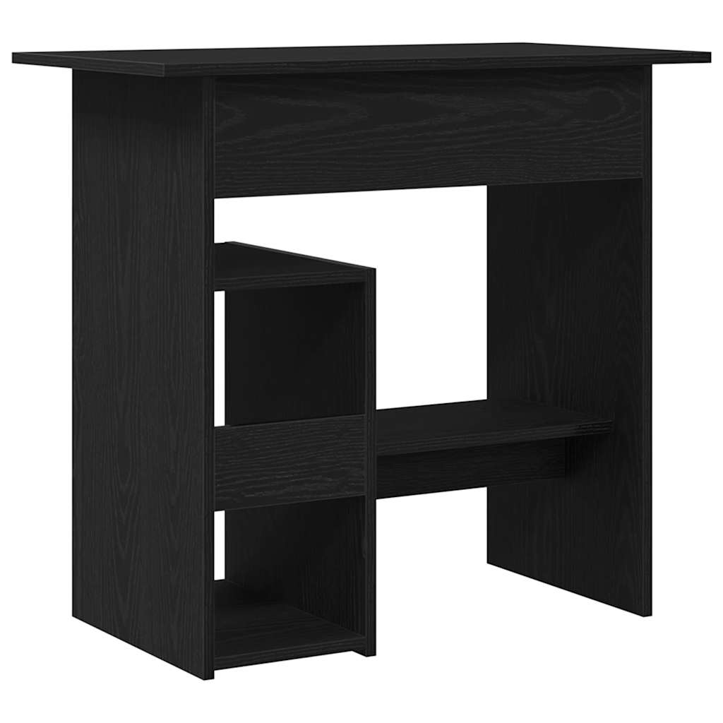 Scrivania Rovere Nero 80x45x74 cm in Legno Multistrato - homemem39