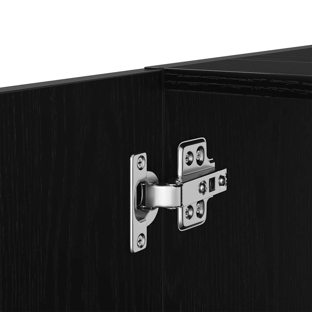 Mobile Lavabo Rovere Nero 63x30x54 cm in Legno Multistrato