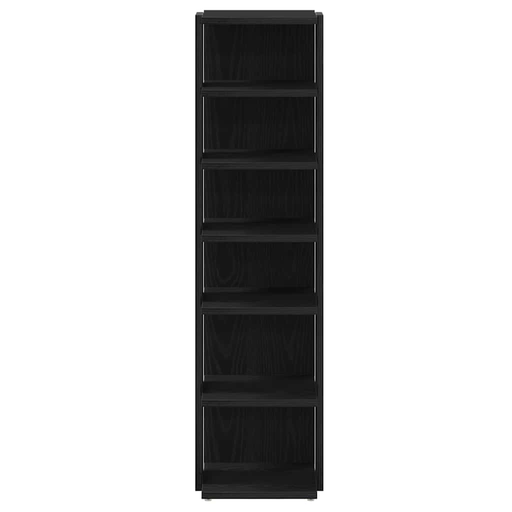 Scarpiera Rovere Rovere Nero 25x27x102 cm in Legno Multistrato - homemem39
