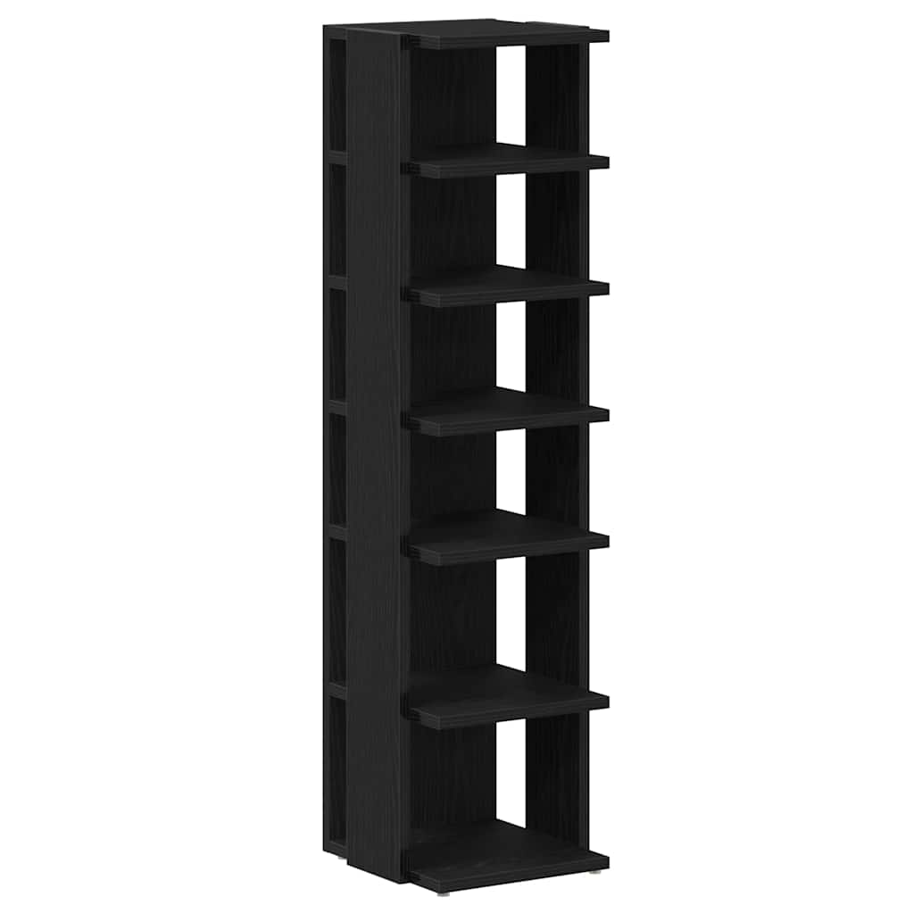 Scarpiere 2 pz Rovere Nero 25x27x102 cm in Legno Multistrato