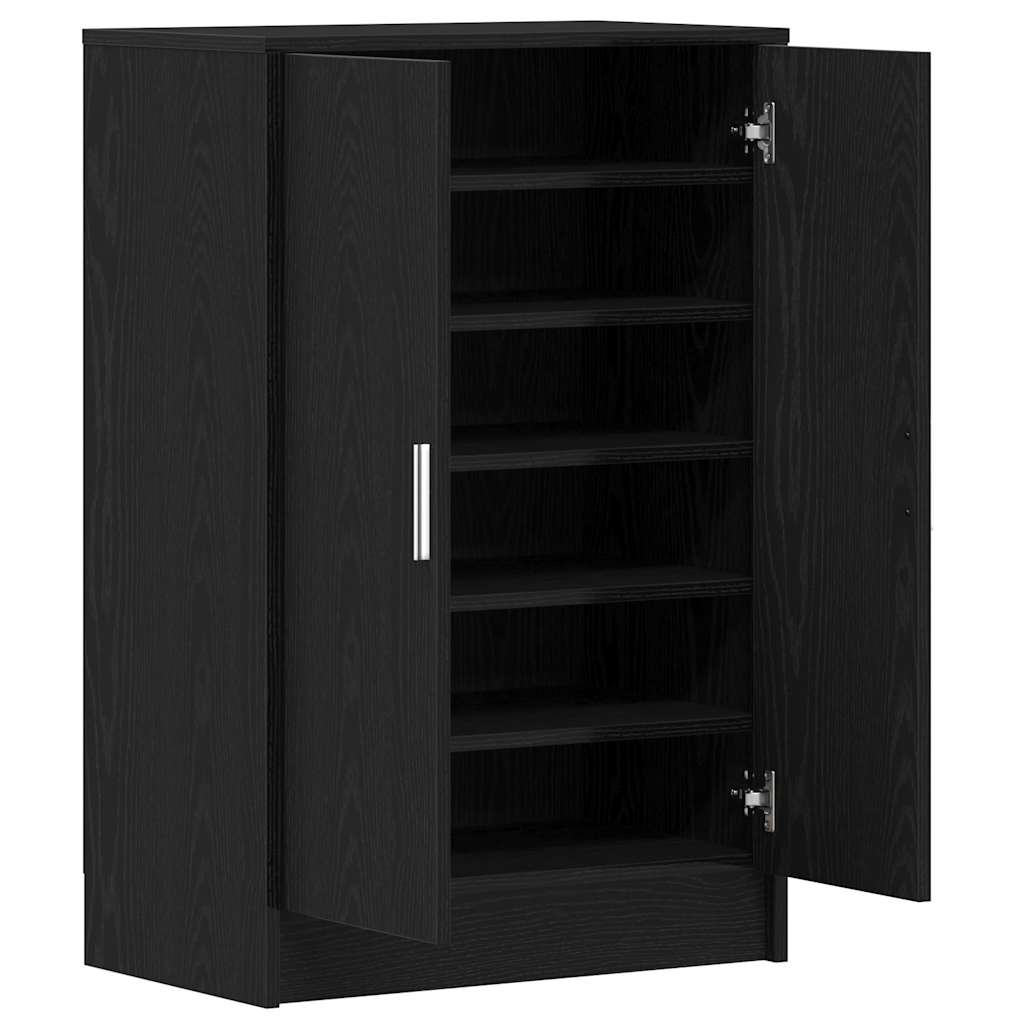 Scarpiera Rovere Rovere Nero 60x35x92 cm in Legno Multistrato - homemem39