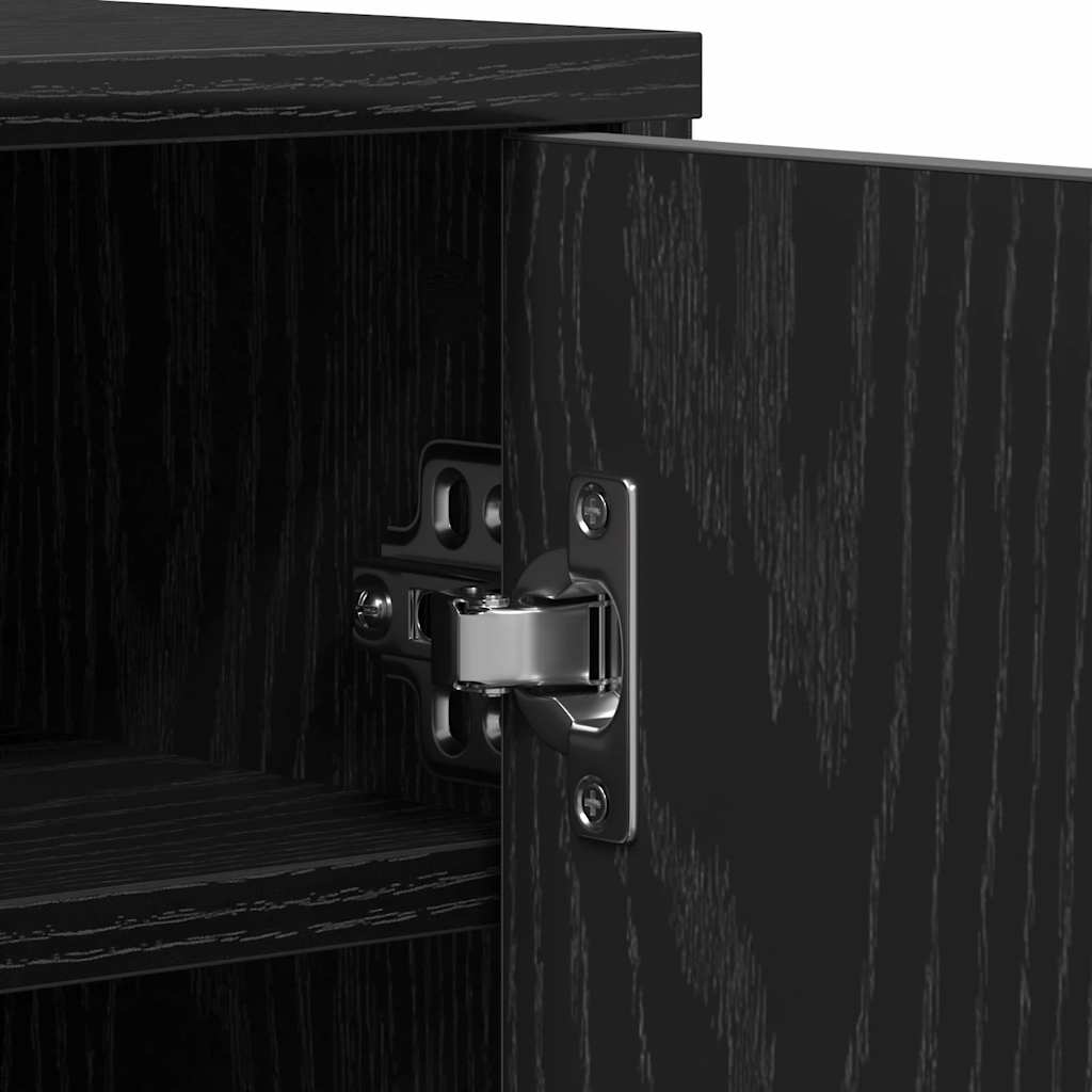 Scarpiera Rovere Rovere Nero 60x35x92 cm in Legno Multistrato - homemem39