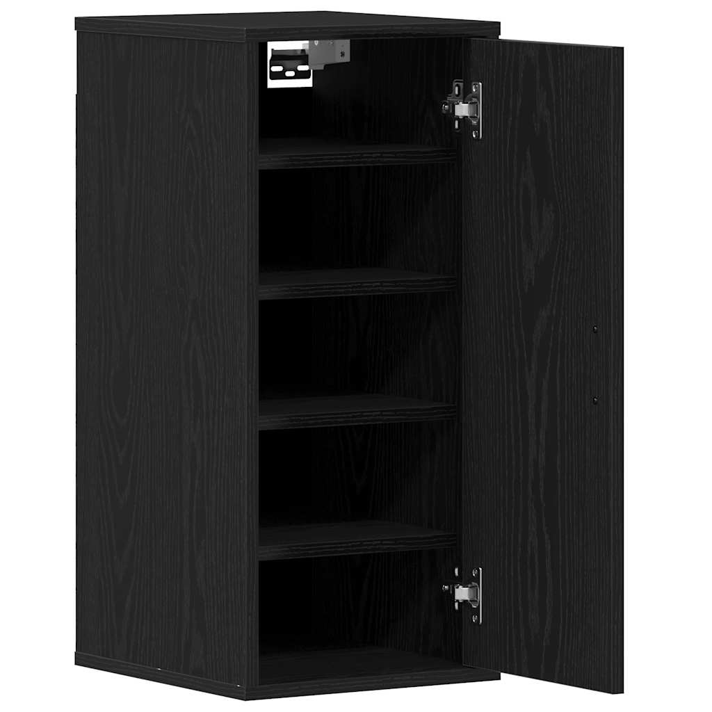 Scarpiera Rovere Rovere Nero 32x35x70 cm in Legno Multistrato - homemem39