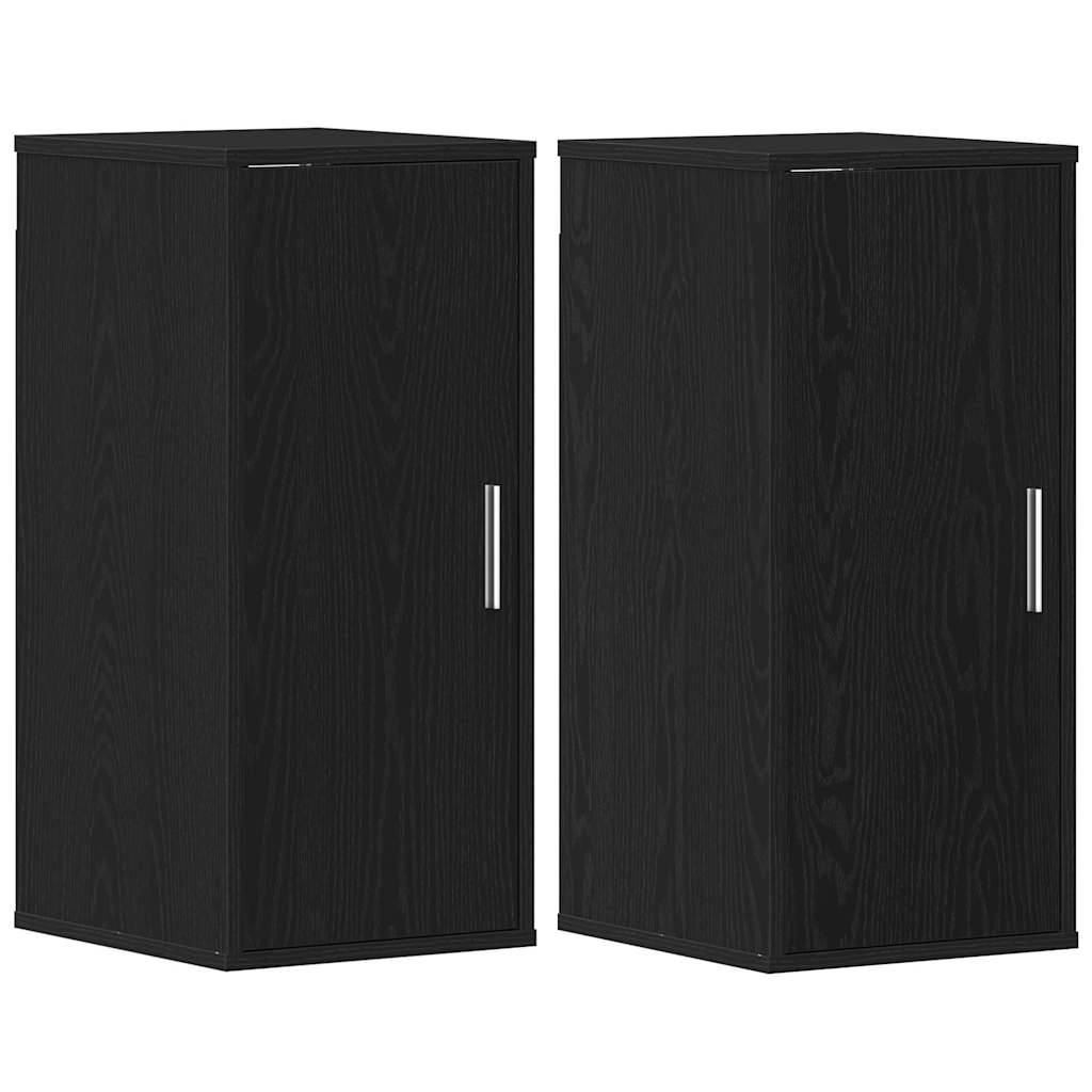 Scarpiere 2 pz Rovere Nero 32x35x70 cm in Legno Multistrato - homemem39