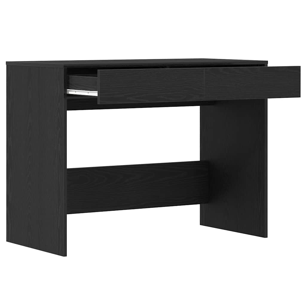 Scrivania Rovere Nero 101x50x76,5 cm in Legno Multistrato - homemem39
