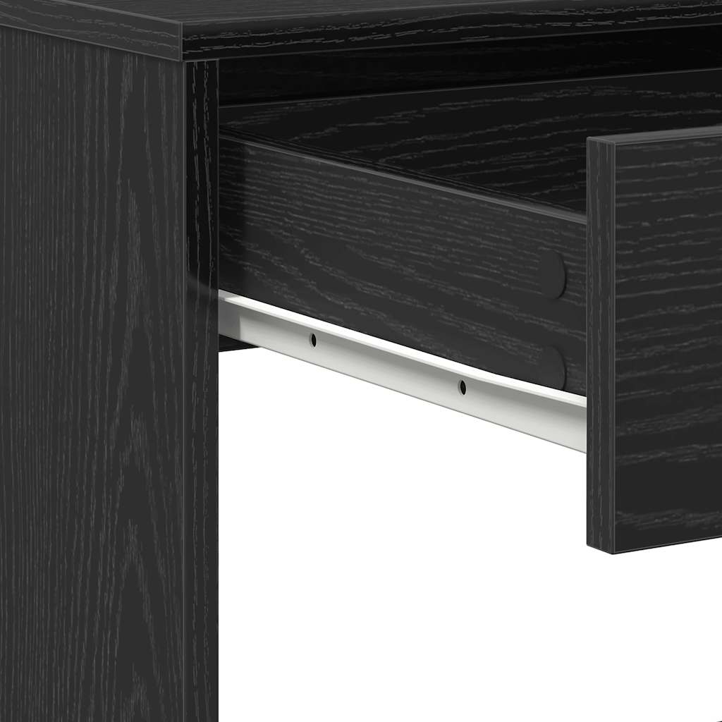 Scrivania Rovere Nero 101x50x76,5 cm in Legno Multistrato - homemem39