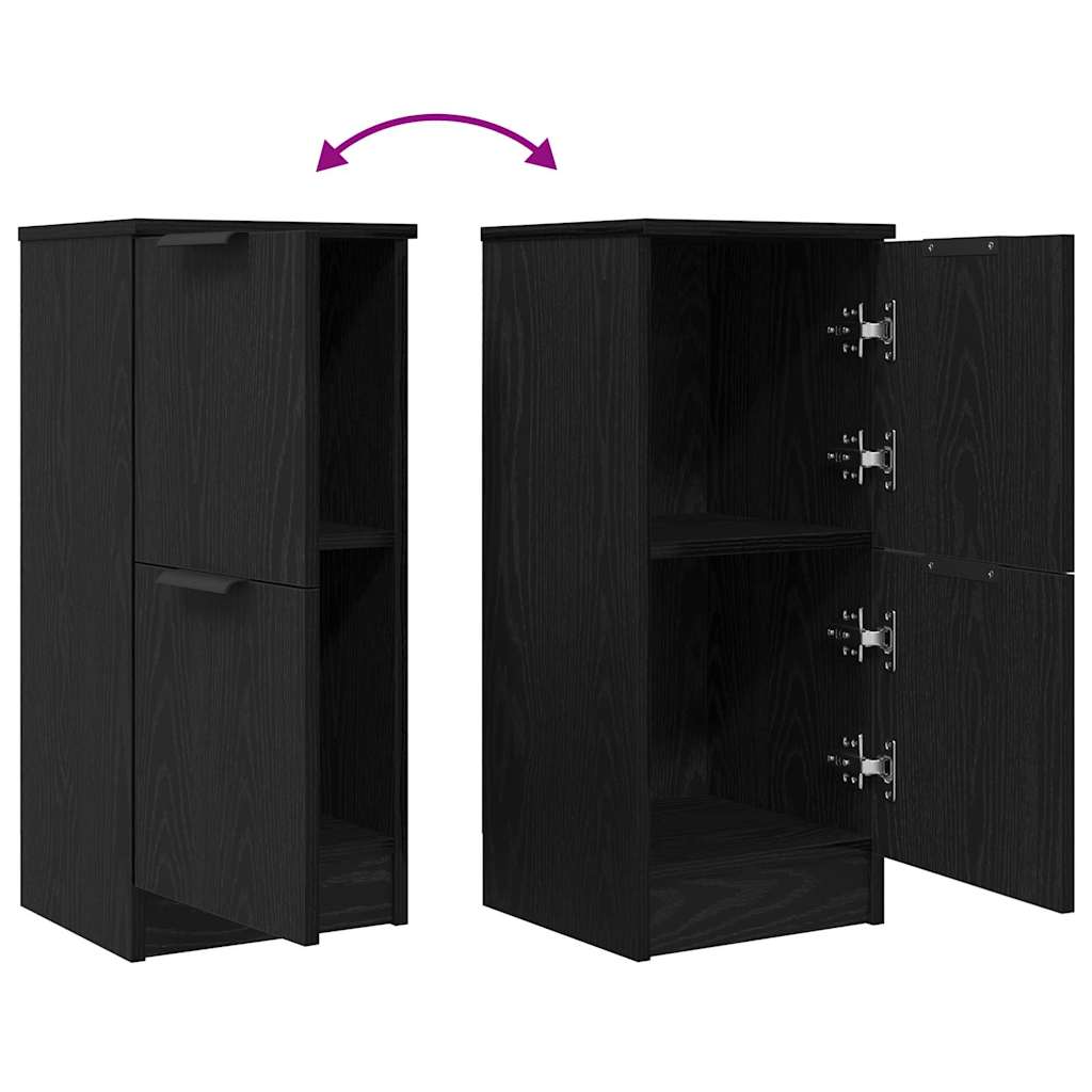 Credenza Rovere nero 30 x 30 x 70 cm Legno multistrato