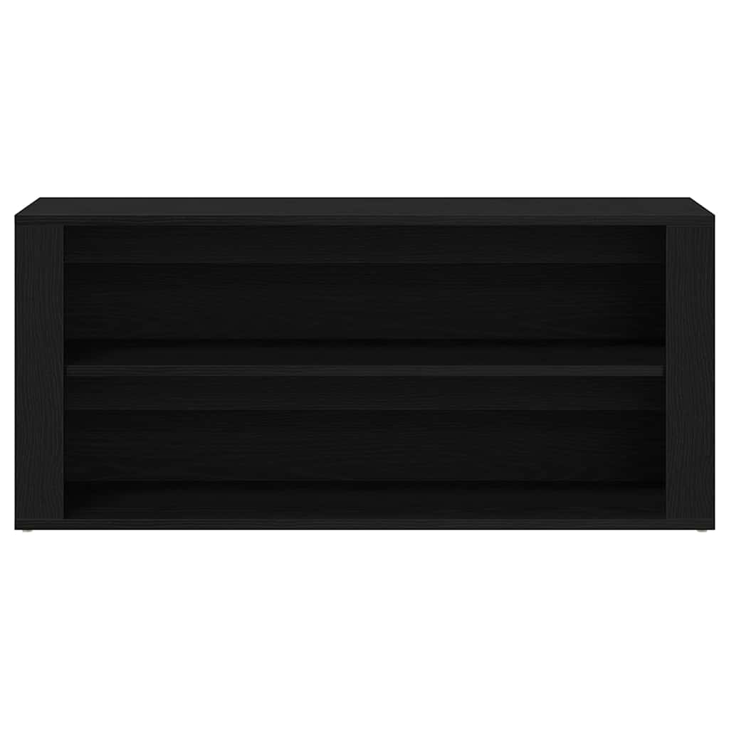 Panca Scarpiera Rovere Nero 100x35x45 cm in Legno di Argilla