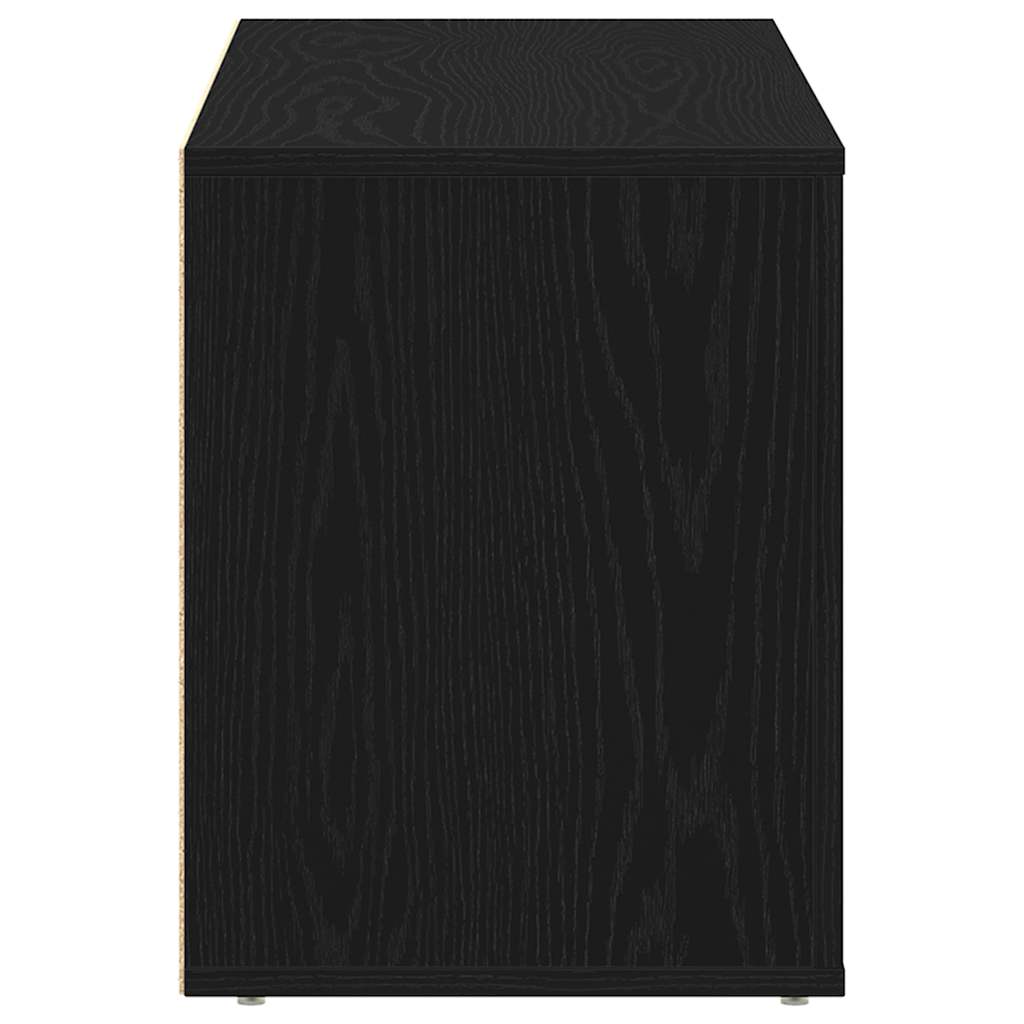 Panca Scarpiera Rovere Nero 100x35x45 cm in Legno di Argilla