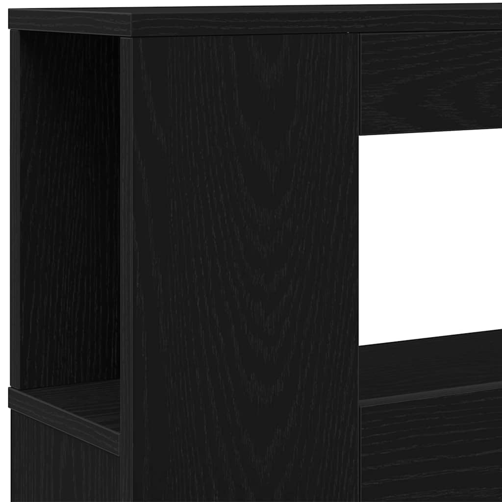 Testiera LED con strisce LED Rovere Nero 160 x 18,5 x 103,5 cm | homemem39