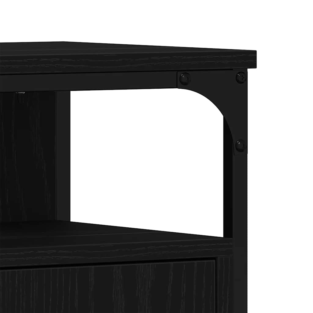 Mobile Lavabo Bagno Rovere Nero 60x30x60cm Legno Multistrato | homemem39