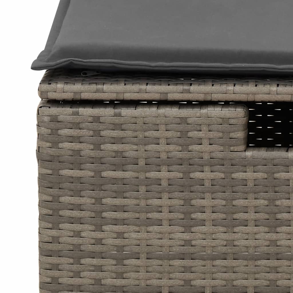 Set Divano da Giardino 6 pz con Cuscini Grigio in Polyrattan | homemem39