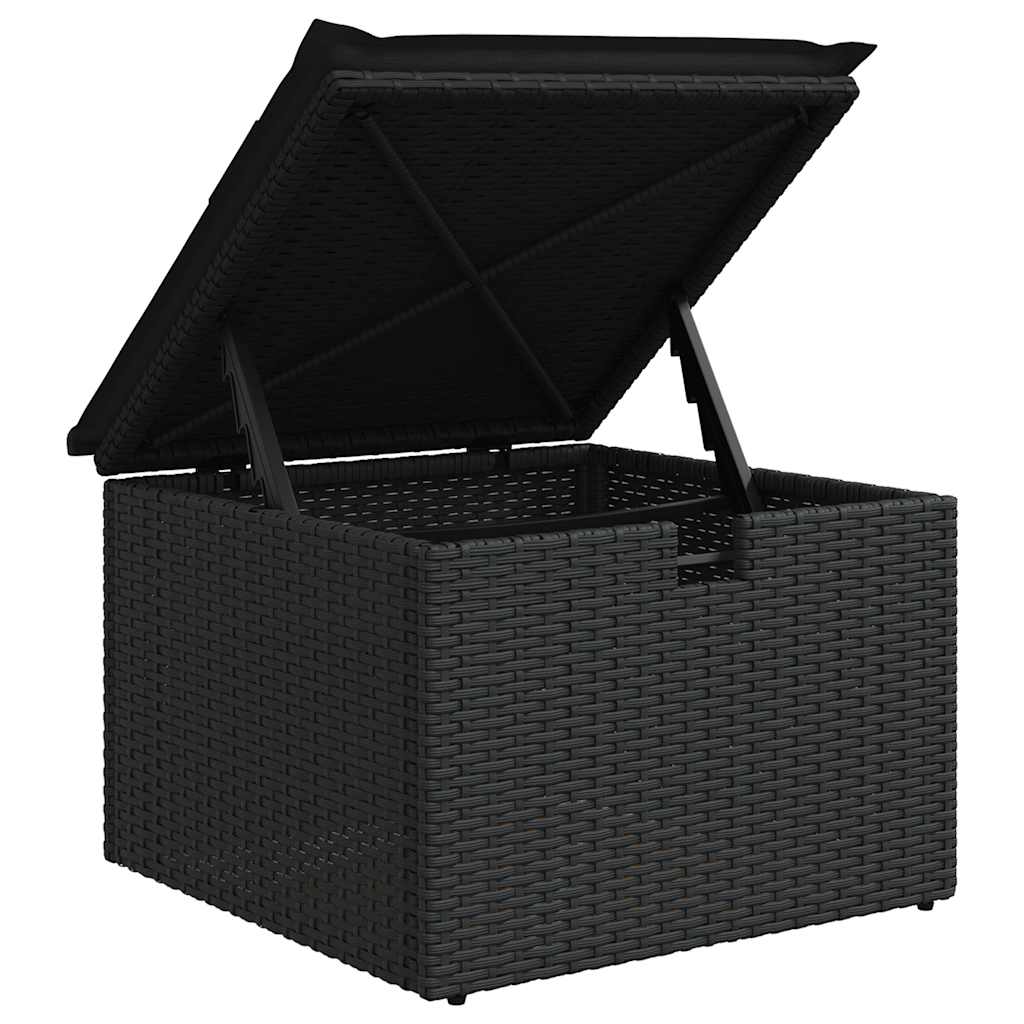 Set Divani da Giardino con Cuscini 8 pz Nero in Polyrattan | homemem39