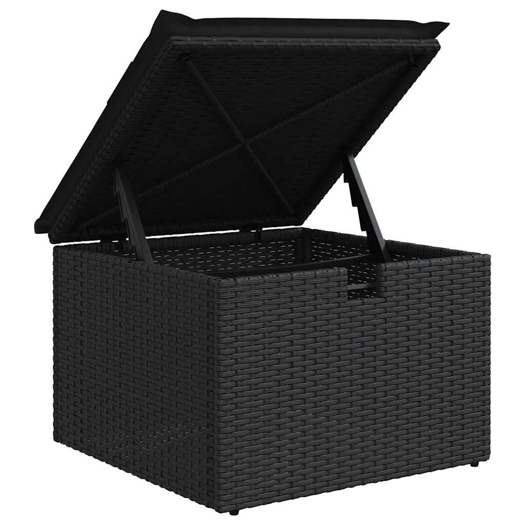 Set Divani da Giardino con Cuscini 8 pz Nero in Polyrattan | homemem39
