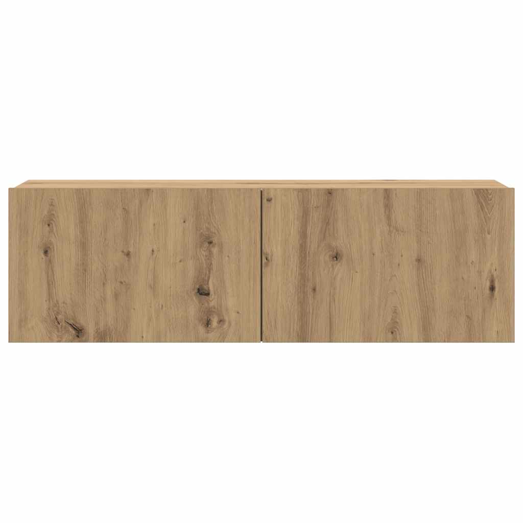 Set Mobile TV 8 pz Montato a Parete Rovere in Legno Multistrato - homemem39
