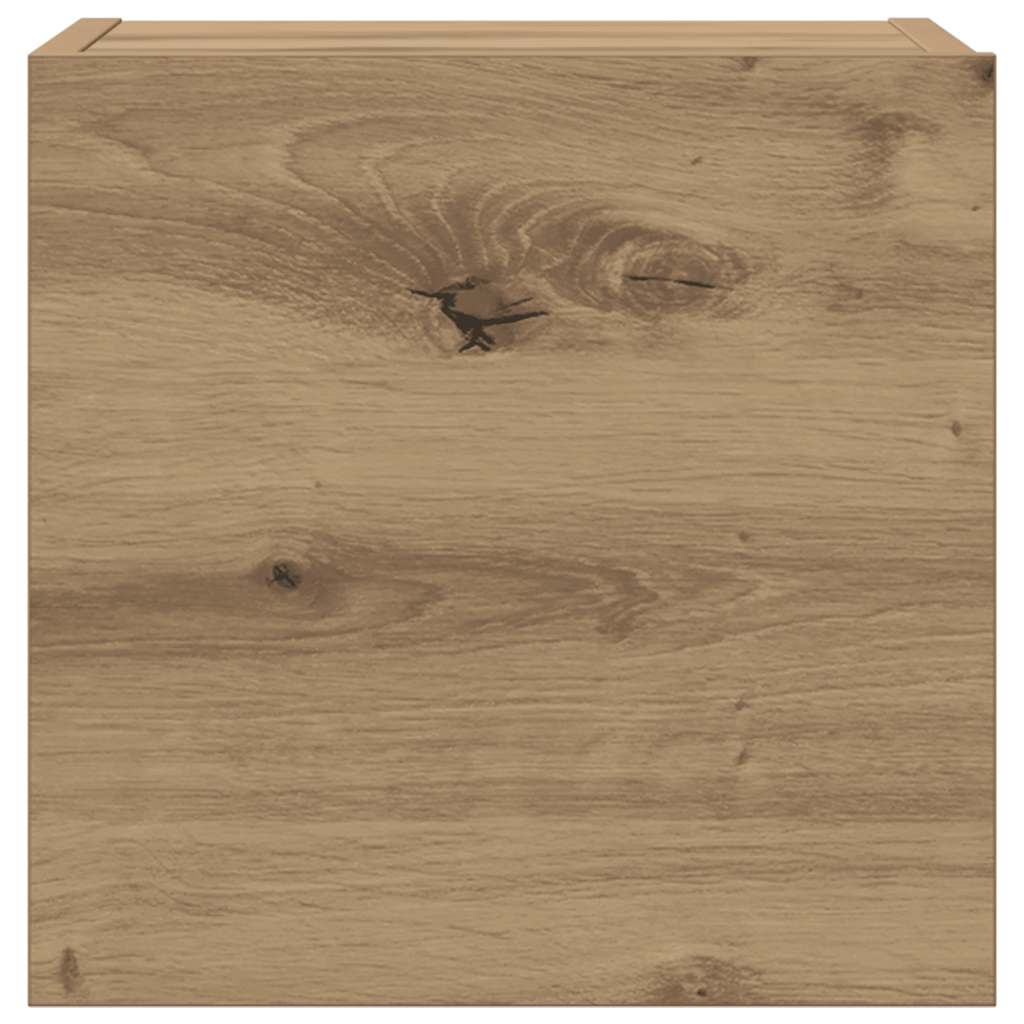 Set Mobile TV 8 pz Montato a Parete Rovere in Legno Multistrato - homemem39