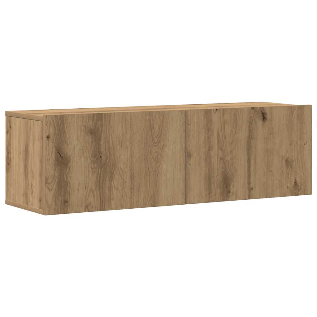 Mobili TV a Parete 3 pz Rovere Artigianale in Legno Multistrato - homemem39