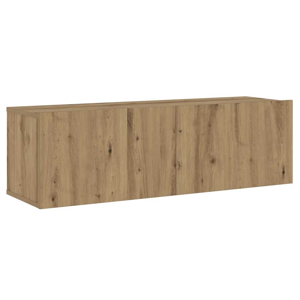 Mobili TV a Parete 3 pz Rovere Artigianale in Legno Multistrato - homemem39