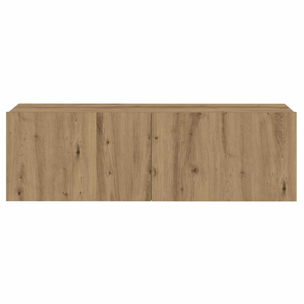 Mobili TV a Parete 3 pz Rovere Artigianale in Legno Multistrato - homemem39