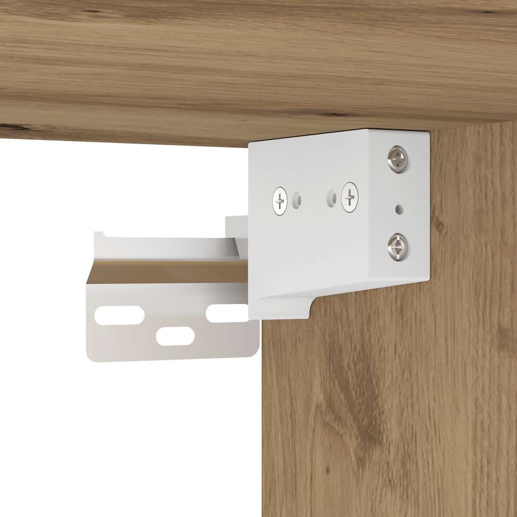 Mobili TV a Parete 3 pz Rovere Artigianale in Legno Multistrato - homemem39