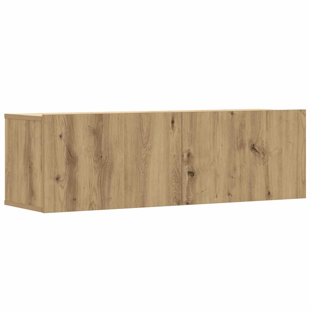 Set Mobile TV 6 pz Montato a Parete Rovere in Legno Multistrato - homemem39