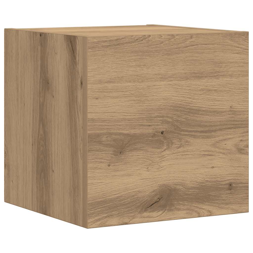 Set Mobile TV 7 pz Montato a Parete Rovere in Legno Multistrato - homemem39