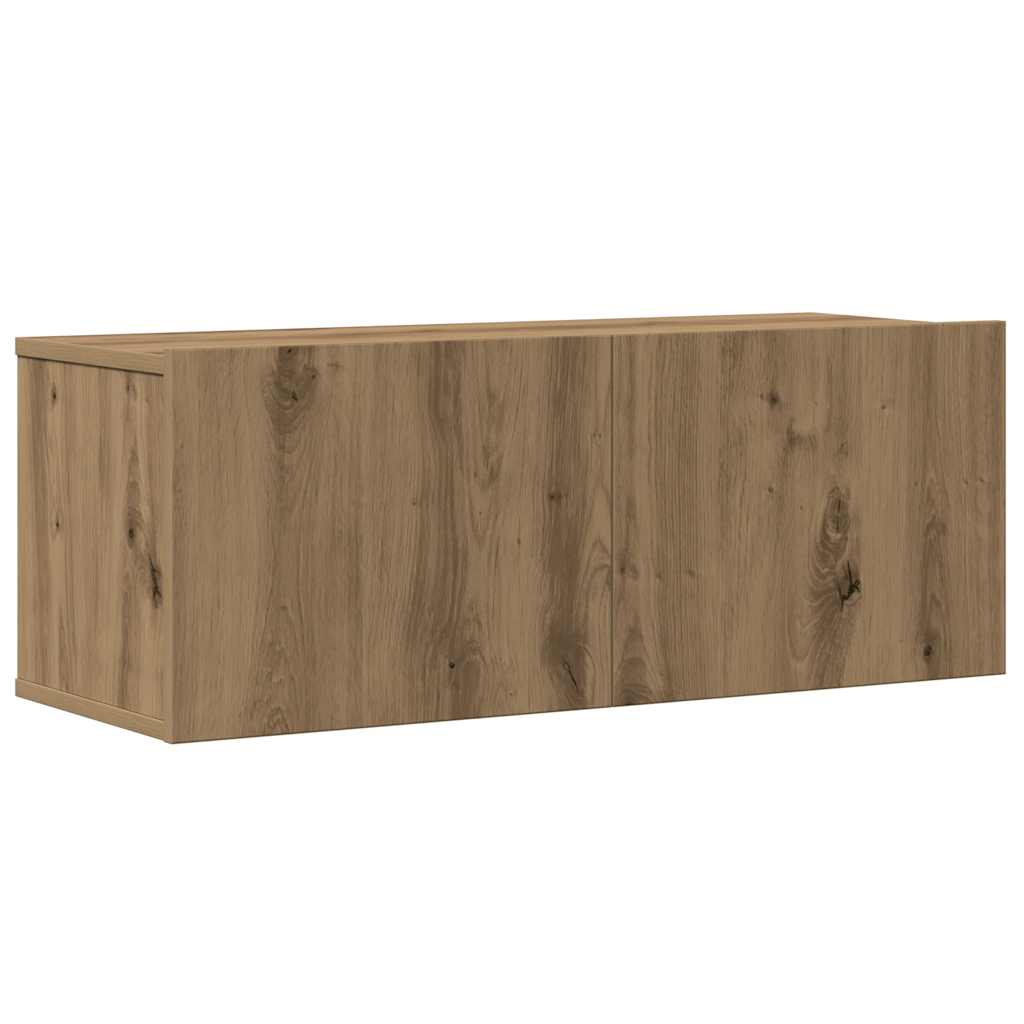 Set Mobile TV 6 pz Montato a Parete Rovere in Legno Multistrato - homemem39