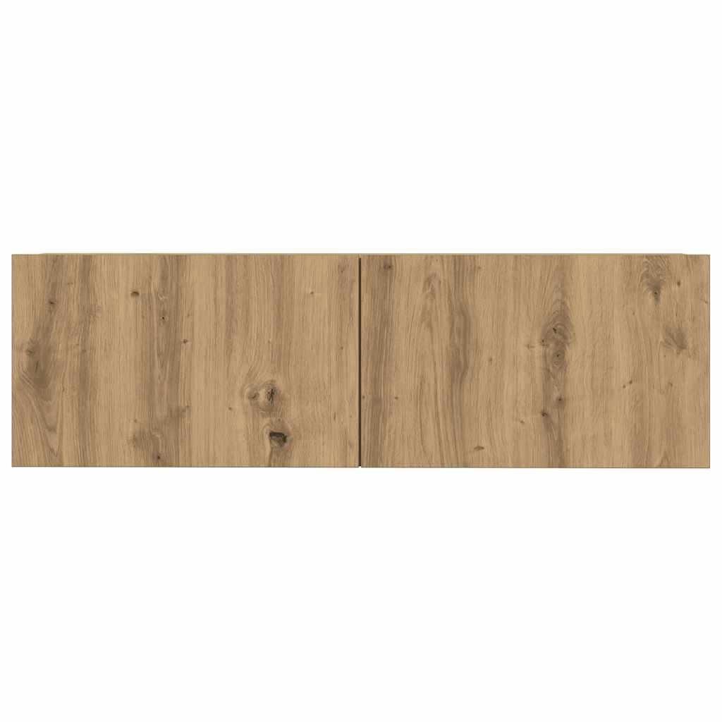 Set Mobile TV 5 pz Montato a Parete Rovere in Legno Multistrato - homemem39