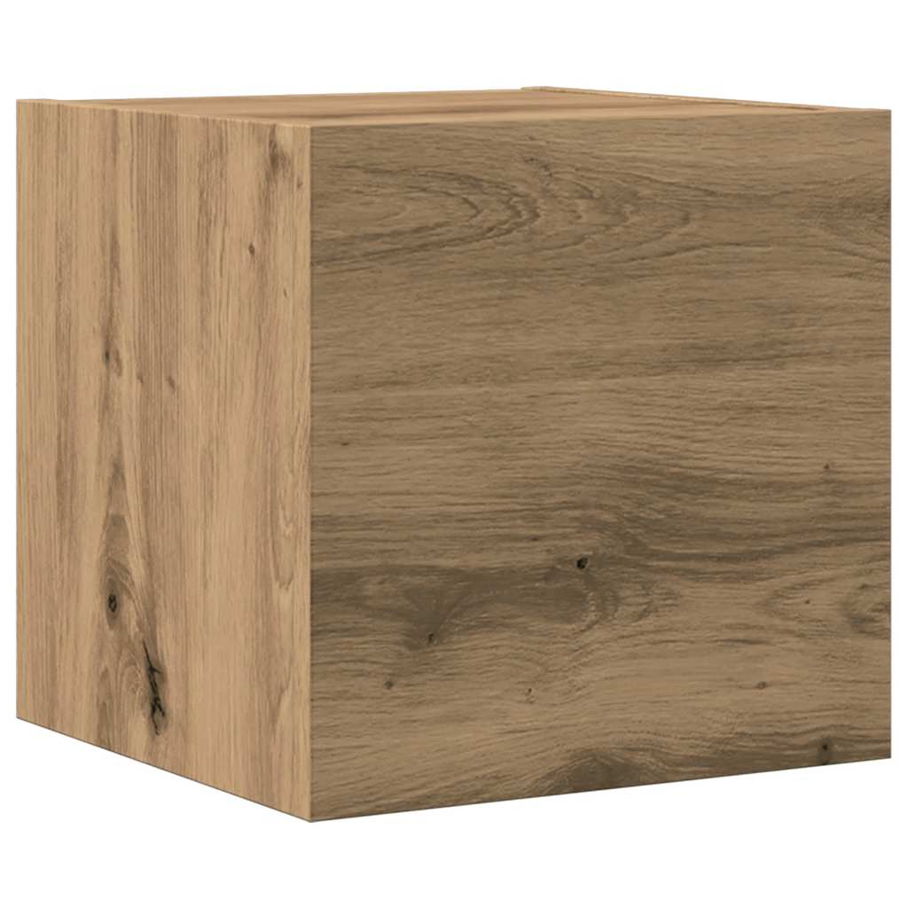Set Mobile TV 7 pz Montato a Parete Rovere in Legno Multistrato - homemem39