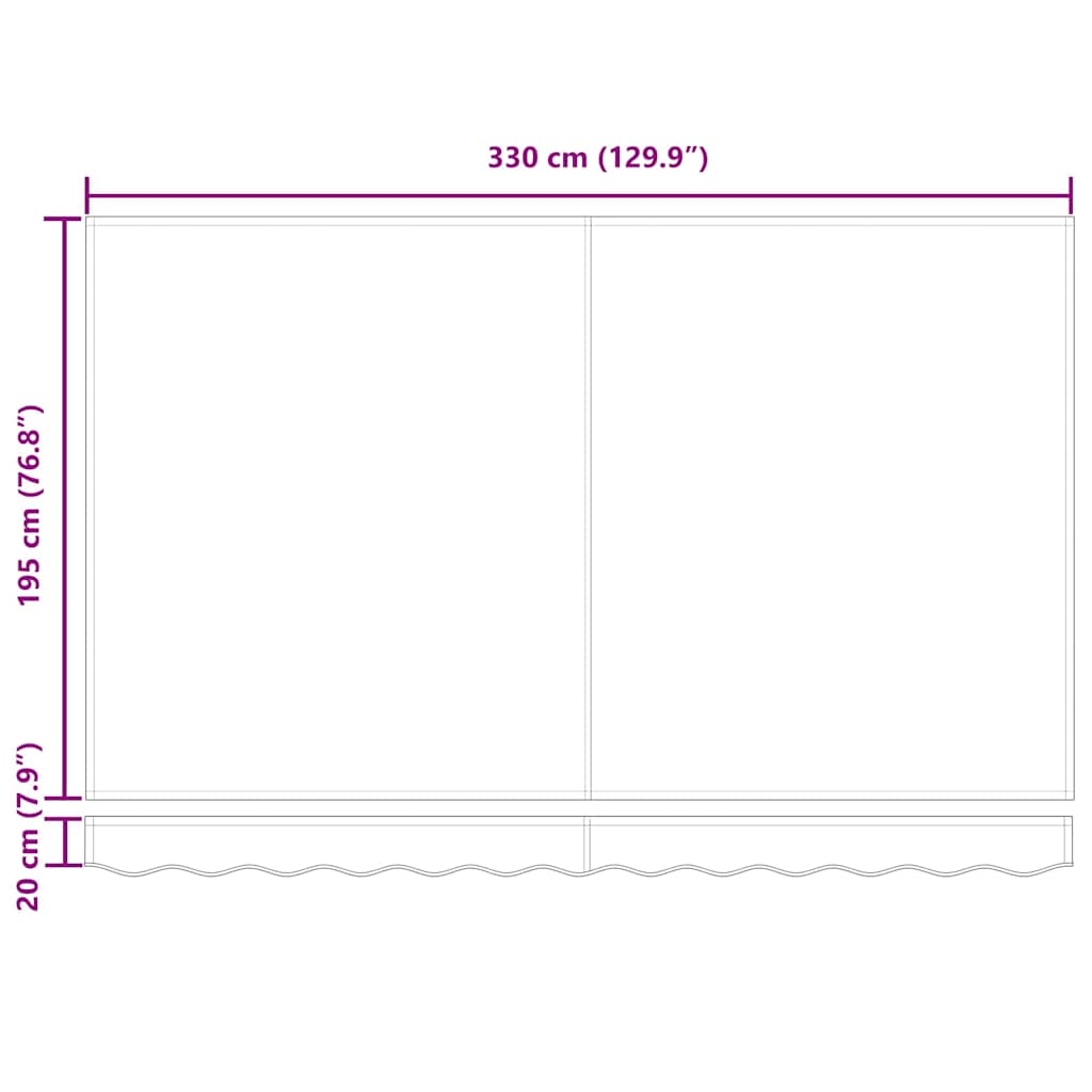 Telo di ricambio per tenda da sole Antracite 330 x 195 cm