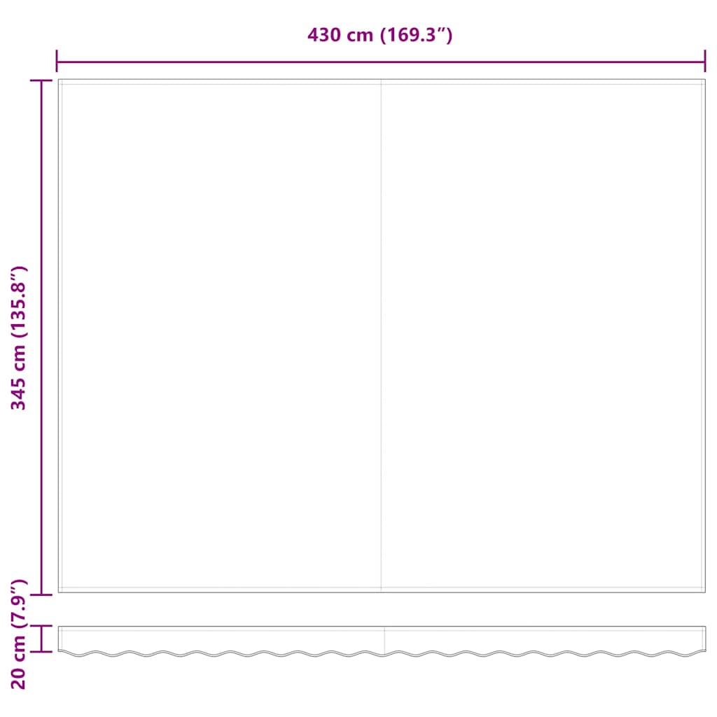 Telo di ricambio per tenda da sole Bianco 4,5 × 3,5 m | homemem39
