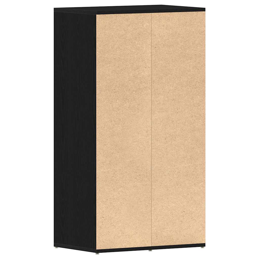 Scarpiera Rovere Nero 54x34x100,5 cm in Legno Multistrato - homemem39