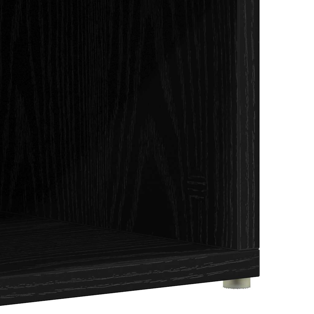 Scarpiera Rovere Nero 54x34x100,5 cm in Legno Multistrato - homemem39