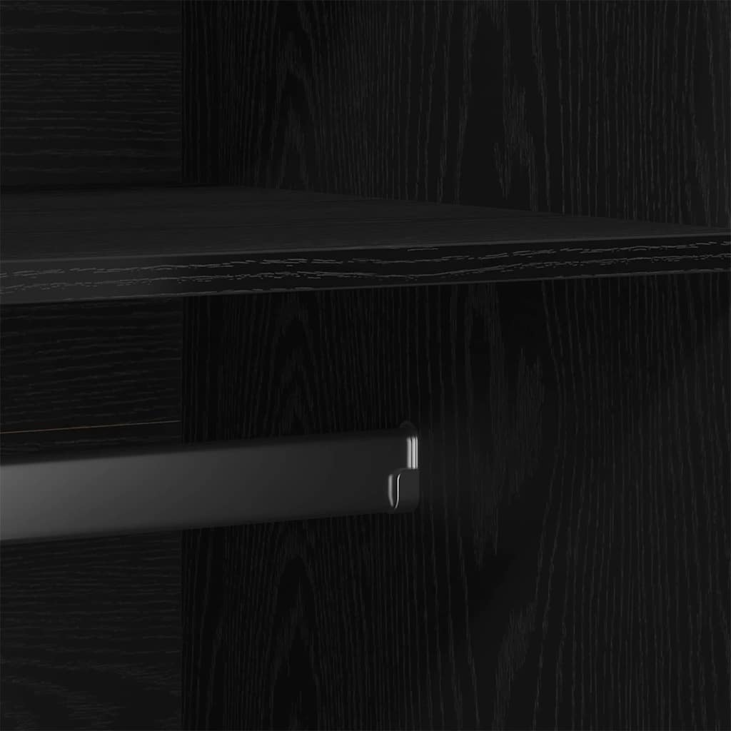 Guardaroba con porta Nero 90 x 52 x 200 cm Legno multistrato