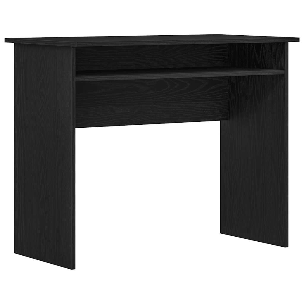 Scrivania Rovere Nero 90x50x74 cm in Legno Multistrato - homemem39