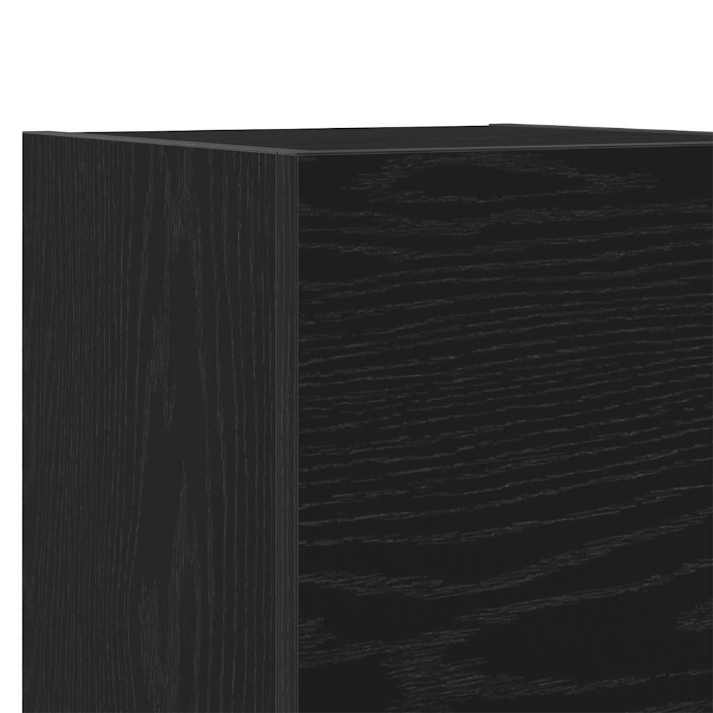 Mobile TV da parete 2 pcs Rovere Nero 30,5 x 30 x 30 cm | homemem39