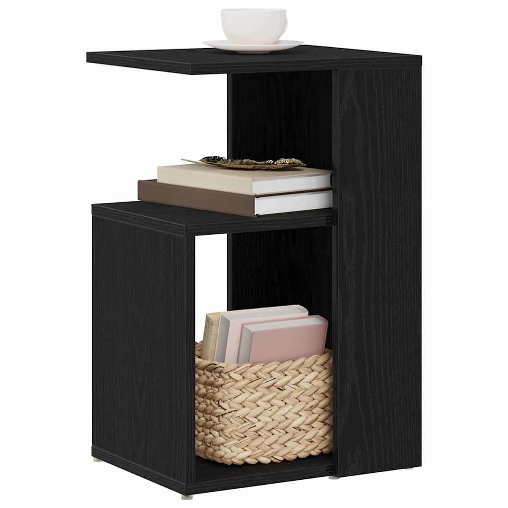 Tavolo laterale Rovere nero 36 x 30 x 56 cm Legno multistrato