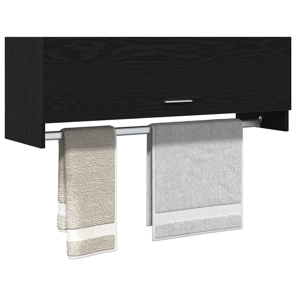 Guardaroba con porta Nero 100 x 32.5 x 35 cm Legno multistrato