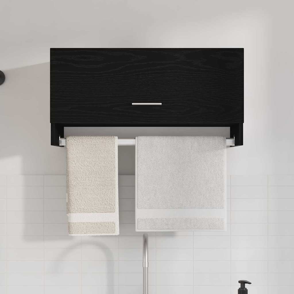 Guardaroba con porta Nero 70 x 32.5 x 35 cm Legno multistrato